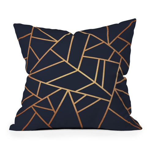 Elisabeth Fredriksson Copper and Midnight Navy Throw Pillow