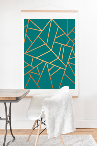 Elisabeth Fredriksson Copper and Teal Art Print And Hanger