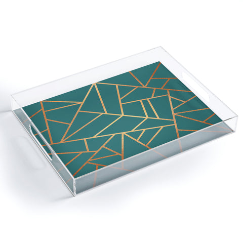 Elisabeth Fredriksson Copper and Teal Acrylic Tray