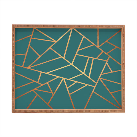 Elisabeth Fredriksson Copper and Teal Rectangular Tray