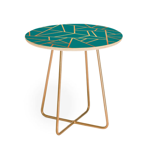 Elisabeth Fredriksson Copper and Teal Round Side Table