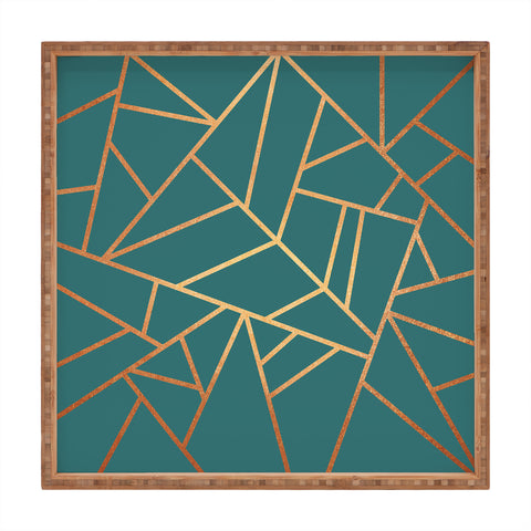 Elisabeth Fredriksson Copper and Teal Square Tray