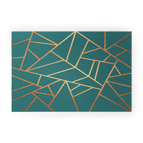Elisabeth Fredriksson Copper and Teal Welcome Mat