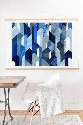 Elisabeth Fredriksson Crystallized Blue Art Print And Hanger