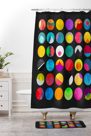 Elisabeth Fredriksson Dots 2 Shower Curtain And Mat