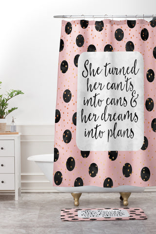 Elisabeth Fredriksson Dreams Into Plans Shower Curtain And Mat