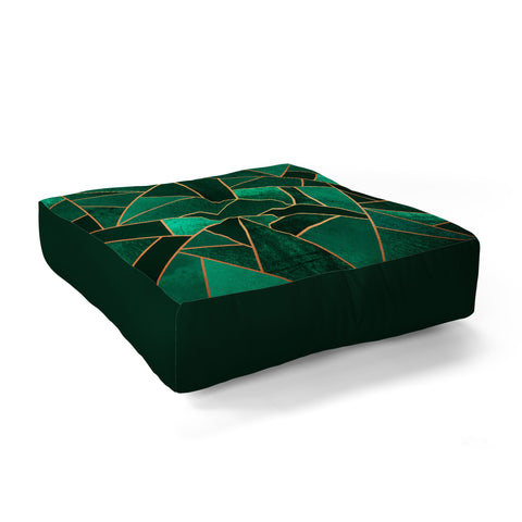 Elisabeth Fredriksson Emerald And Copper Floor Pillow Square