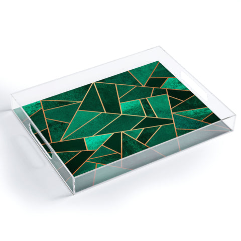 Elisabeth Fredriksson Emerald And Copper Acrylic Tray