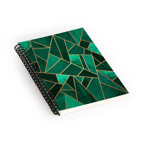 Elisabeth Fredriksson Emerald And Copper Spiral Notebook