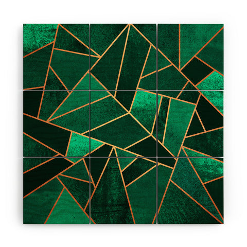 Elisabeth Fredriksson Emerald And Copper Wood Wall Mural