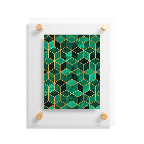 Elisabeth Fredriksson Emerald Cubes Floating Acrylic Print