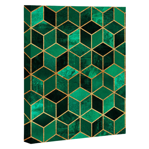Elisabeth Fredriksson Emerald Cubes Art Canvas