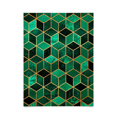 Elisabeth Fredriksson Emerald Cubes Poster