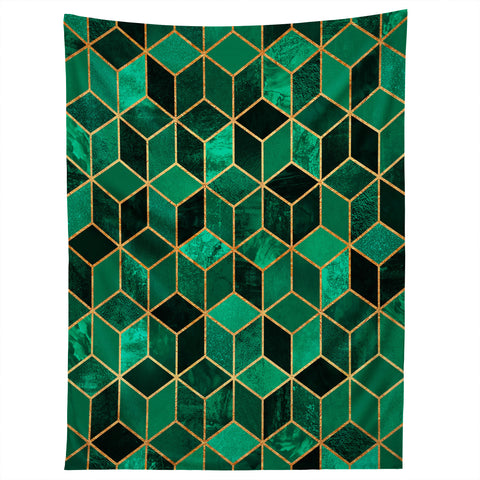 Elisabeth Fredriksson Emerald Cubes Tapestry