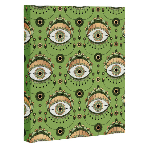 Elisabeth Fredriksson Eye Pattern Green Art Canvas