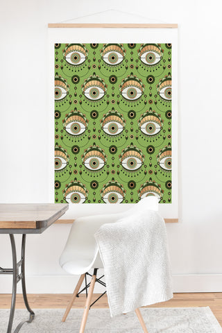 Elisabeth Fredriksson Eye Pattern Green Art Print And Hanger