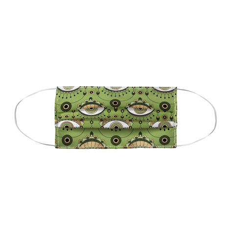 Elisabeth Fredriksson Eye Pattern Green Face Mask