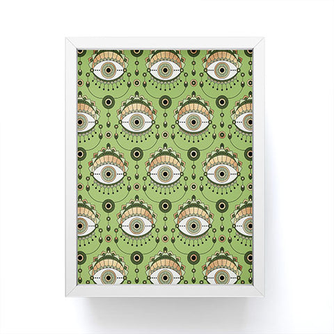 Elisabeth Fredriksson Eye Pattern Green Framed Mini Art Print