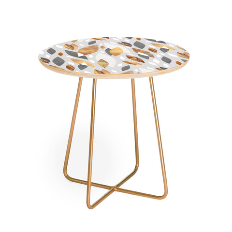 Elisabeth Fredriksson Falling Gold Leaves Round Side Table