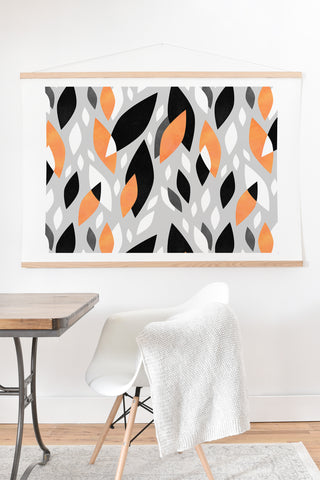 Elisabeth Fredriksson Falling Orange Leaves Art Print And Hanger