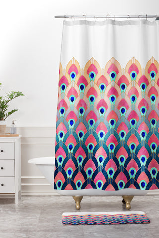 Elisabeth Fredriksson Feathered 1 Shower Curtain And Mat