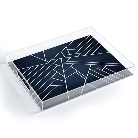 Elisabeth Fredriksson Geometric Navy Acrylic Tray