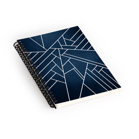 Elisabeth Fredriksson Geometric Navy Spiral Notebook