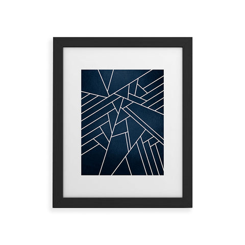 Elisabeth Fredriksson Geometric Navy Framed Art Print