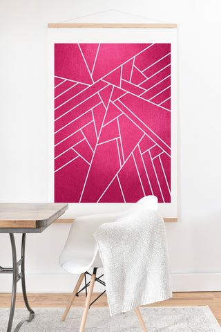 Elisabeth Fredriksson Geometric Pink Art Print And Hanger