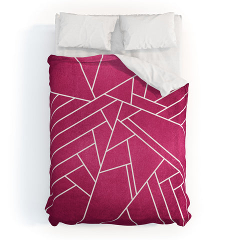 Elisabeth Fredriksson Geometric Pink Duvet Cover