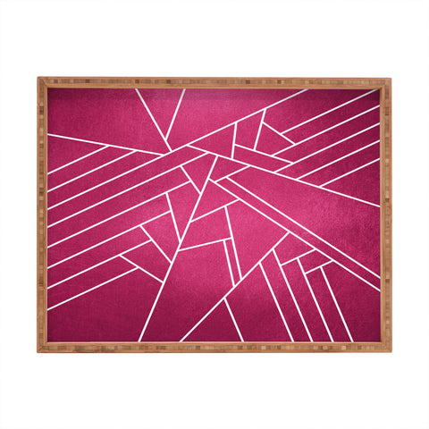 Elisabeth Fredriksson Geometric Pink Rectangular Tray
