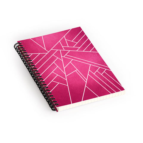 Elisabeth Fredriksson Geometric Pink Spiral Notebook