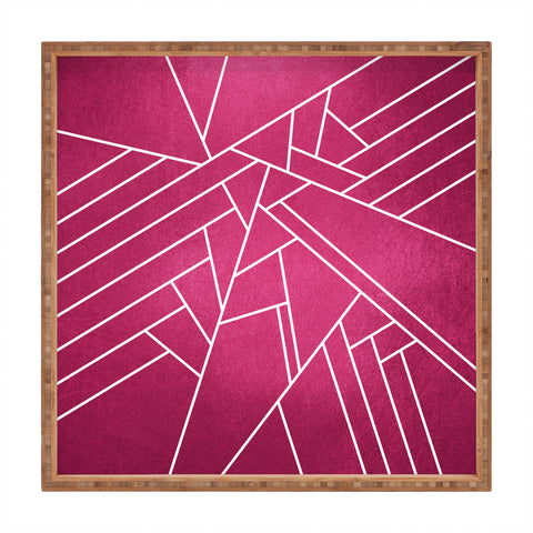 Elisabeth Fredriksson Geometric Pink Square Tray