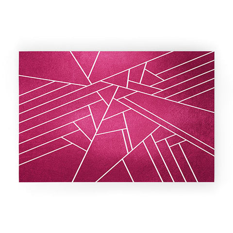Elisabeth Fredriksson Geometric Pink Welcome Mat