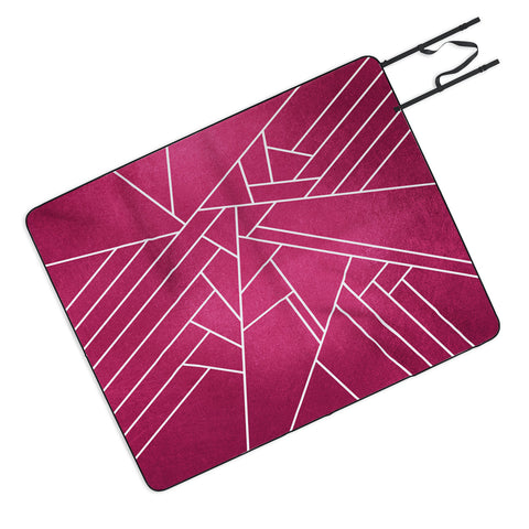 Elisabeth Fredriksson Geometric Pink Picnic Blanket
