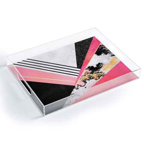 Elisabeth Fredriksson Geometric Summer Pink Acrylic Tray