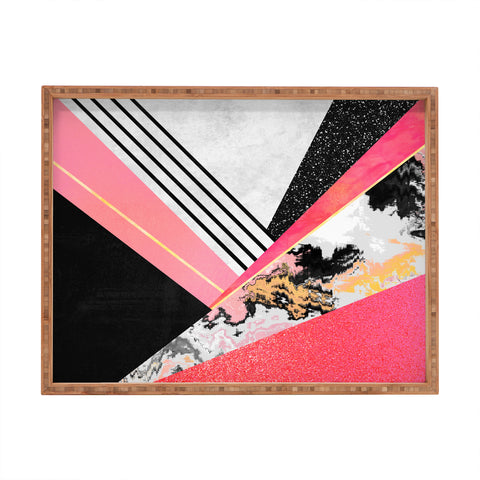 Elisabeth Fredriksson Geometric Summer Pink Rectangular Tray