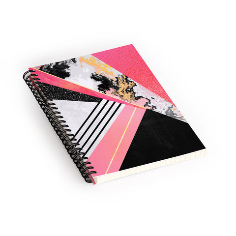 Elisabeth Fredriksson Geometric Summer Pink Spiral Notebook
