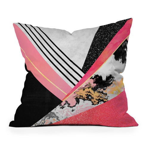 Elisabeth Fredriksson Geometric Summer Pink Throw Pillow