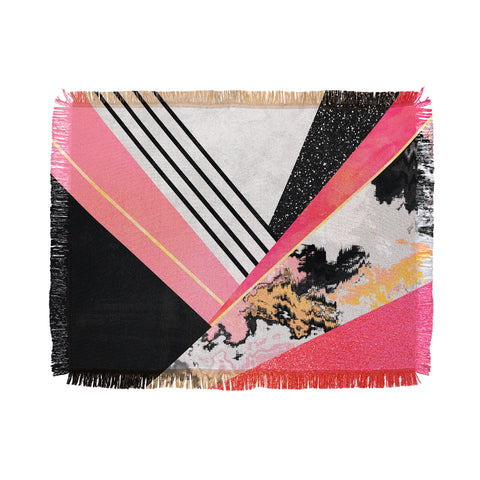 Elisabeth Fredriksson Geometric Summer Pink Throw Blanket