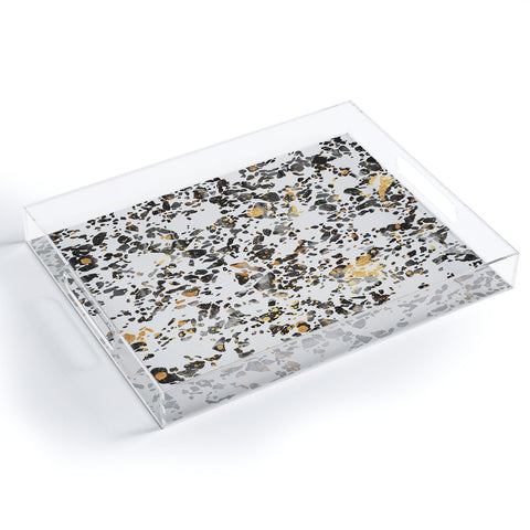 Elisabeth Fredriksson Gold Speckled Terrazzo Acrylic Tray