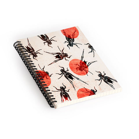 Elisabeth Fredriksson Grasshoppers Spiral Notebook
