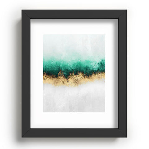 Elisabeth Fredriksson Green And Gold Sky Recessed Framing Rectangle