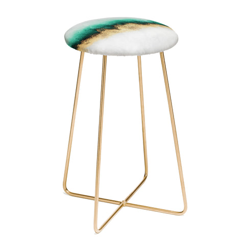 Elisabeth Fredriksson Green And Gold Sky Counter Stool
