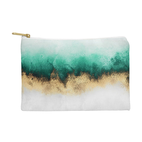 Elisabeth Fredriksson Green And Gold Sky Pouch