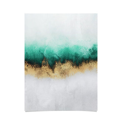 Elisabeth Fredriksson Green And Gold Sky Poster