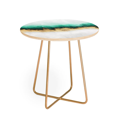 Elisabeth Fredriksson Green And Gold Sky Round Side Table