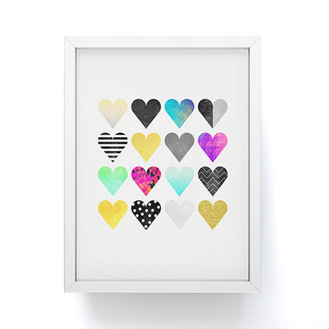 Elisabeth Fredriksson Happy Hearts Framed Mini Art Print