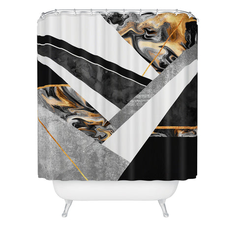 Elisabeth Fredriksson Lines and Layers Shower Curtain