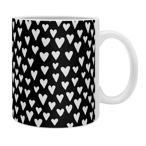 Elisabeth Fredriksson Little Hearts On Black Coffee Mug